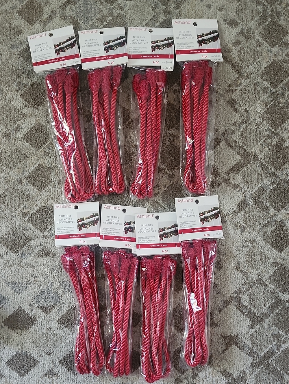 Ashland Wired Trim Ties Red (Bundle of 8 packages) Bundle Retail Value $55.92